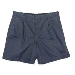 L.L. Bean Mens Comfort Waist Cotton Chino Hiking Shorts Size 40 Navy‎ Blue